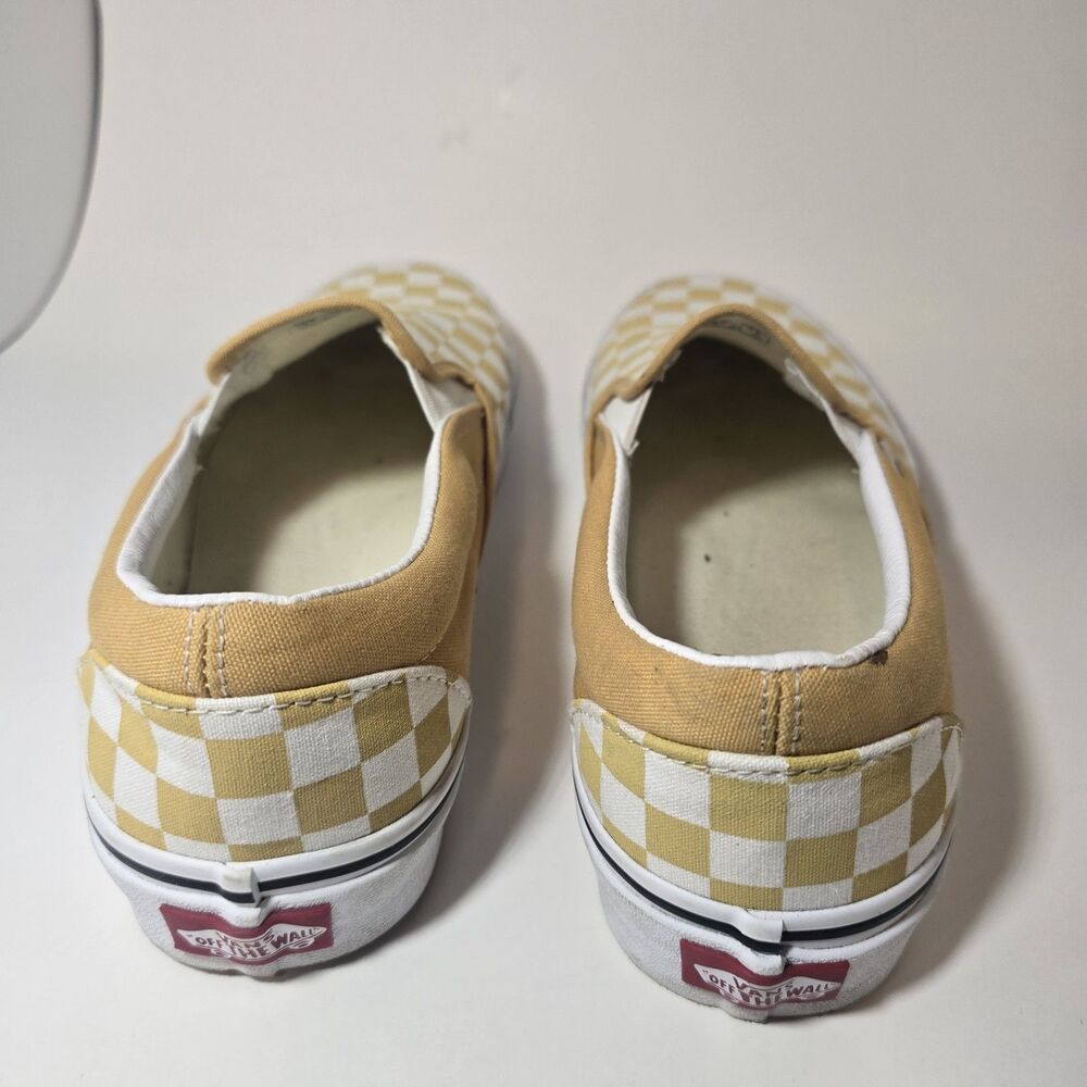 Vans Classic Slip On Color Theory Checkerboard Golden Glow Size 8 Mens - Picture 3 of 5